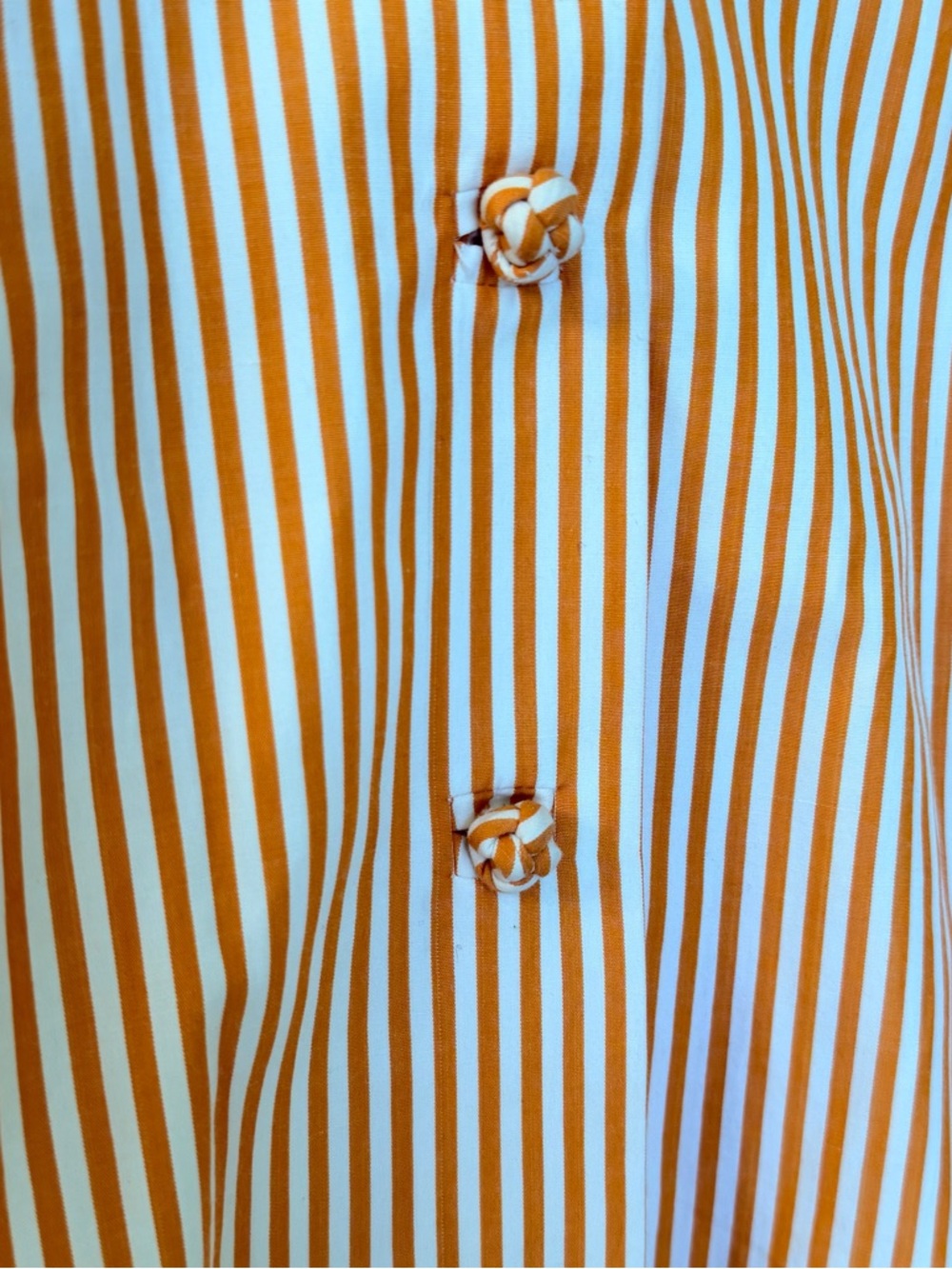 NWOT Gretchen Scott Designs Forget me Knot Orange Striped Button down - Picture 3 of 8